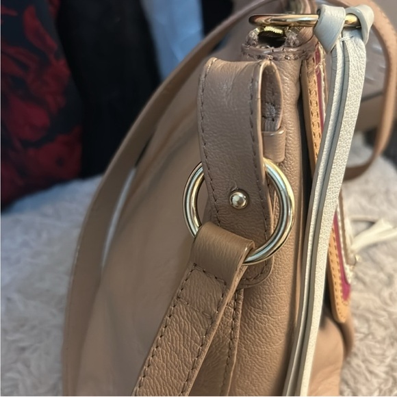 See By Chloe Tan and Pink Crossbody Bag with Saddle Shape - Picture 6 of 14